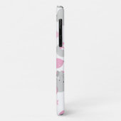 ゾウの模様、かわいいゾウ – ピンク灰色 Case-Mate iPhoneケース (裏面/左)