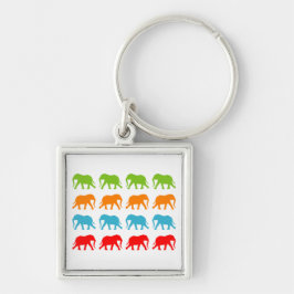 ゾウの歩くパターン キーホルダー