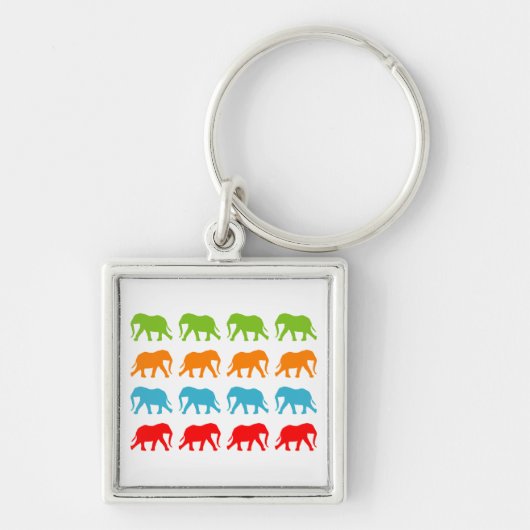 ゾウの歩くパターン キーホルダー (正面)