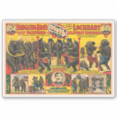 ゾウの演奏サーカスのポスター シール (正面)