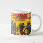 ゾウの演奏サーカスのポスター ジャンボコーヒーマグカップ (右)