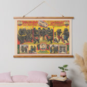 ゾウの演奏サーカスのポスター 吊り下げ型タペストリー (寝室)