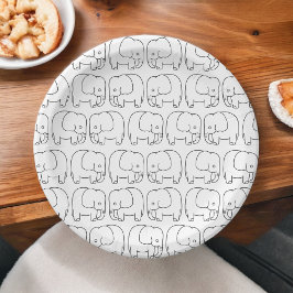 ゾウの漫画 ペーパープレート