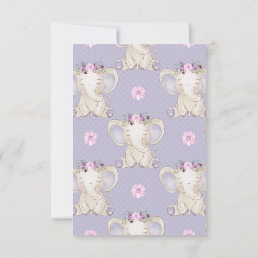 ゾウの熱気球サンキューカード サンキューカード (裏面)