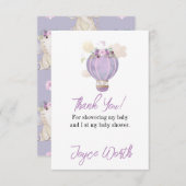 ゾウの熱気球サンキューカード サンキューカード (正面/裏面)