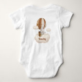 ゾウの熱気球ベビー ベビーボディスーツ (裏面)