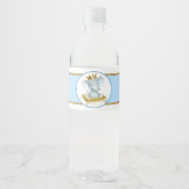 ゾウの王子 男の子 ベビーシャワー ウォーターボトル ラベル (正面)