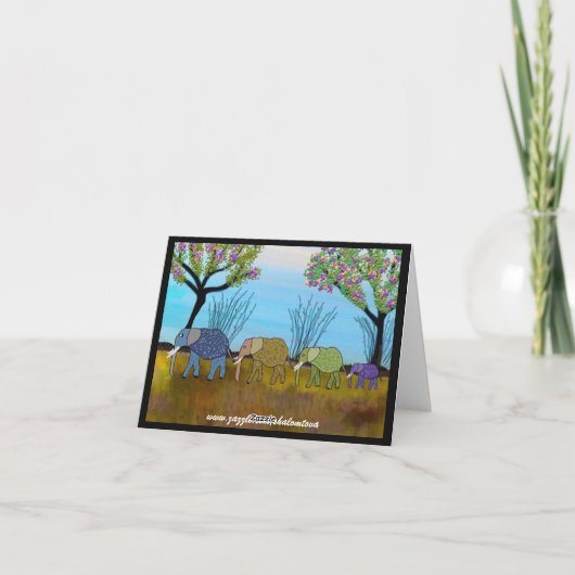 ゾウの生息地の通行人 カード (裏面)