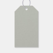 ゾウの緑の男女兼用赤ちゃんシャワー ギフトタグ (裏面)