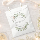 ゾウの緑の男女兼用赤ちゃんシャワー フェイバーバッグ (クリップ留めされた状態)