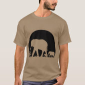 ゾウの群れの少年 楽しい Tシャツ (正面)