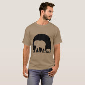 ゾウの群れの少年 楽しい Tシャツ (正面フル)