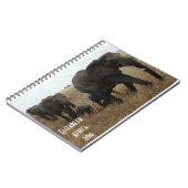 ゾウの群れ歩く ノートブック (左側)