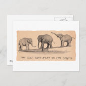 ゾウの群れ ポストカード (正面/裏面)
