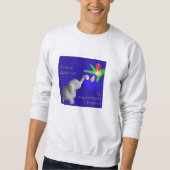 ゾウの聖降誕祭「醜い」ダンボとロウソク スウェットシャツ (正面)