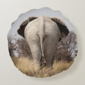 ゾウの背面 ラウンドクッション (裏面)
