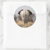 ゾウの背面 ラウンドシール (バッグ)