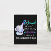 ゾウの自殺の痛みセミコロン自殺の予防 カード (正面)