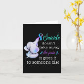 ゾウの自殺の痛みセミコロン自殺の予防 カード (黄色い花)