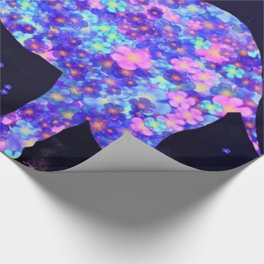 ゾウの花 – あなたの写真/文字/名前を追加 ラッピングペーパー (角)