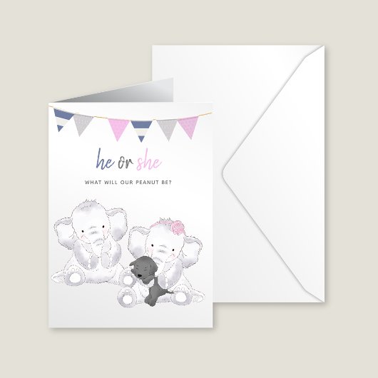 ゾウの表示モダンパーティーはがき ポストカード