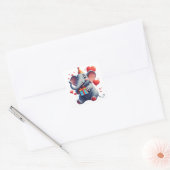 ゾウの誕生日パーティーギフト 🎁 スクエアシール (封筒)