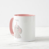 ゾウの誕生日パーティーハットコーヒーマグ マグカップ (正面左)