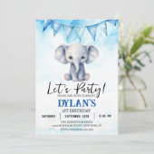 ゾウの誕生日パーティー 招待状 (スタンド正面)
