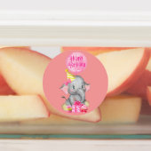 ゾウの誕生日ラベル ラベル (貼付)