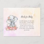 ゾウの赤ちゃんシャワーベビー エンクロージャーカード (正面)