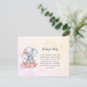 ゾウの赤ちゃんシャワーベビー エンクロージャーカード (スタンド正面)