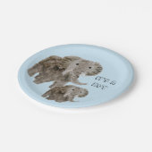 ゾウの赤ちゃんシャワー動物 ペーパープレート (アングル)