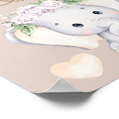 ゾウの赤ちゃんシャワー数を推測 ポスター (角)