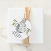 ゾウの赤ちゃんシャワー男女兼用メッセージカード フェイバータグ (インサイチュ)