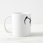 ゾウの部族の入れ墨 – 白黒 コーヒーマグカップ (左)