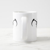 ゾウの部族の入れ墨 – 白黒 ジャンボコーヒーマグカップ (裏面)
