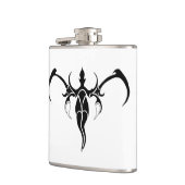 ゾウの部族の入れ墨 – 白黒 フラスク (左)