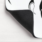 ゾウの部族の入れ墨 – 白黒 マウスパッド (コーナー)