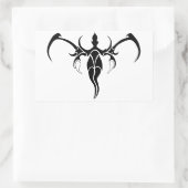 ゾウの部族の入れ墨 – 白黒 長方形シール (バッグ)