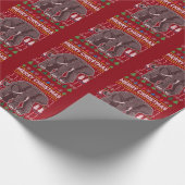 ゾウの醜いクリスマスセーター野生生物シリーズ ラッピングペーパー (角)