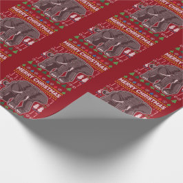 ゾウの醜いクリスマスセーター野生生物シリーズ ラッピングペーパー