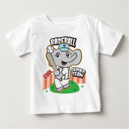 ゾウの野球 ベビーTシャツ