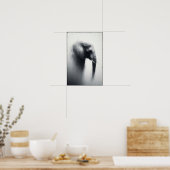 ゾウの霧抽象芸術 ポスター (キッチン)