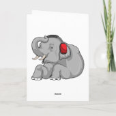 ゾウの音楽ヘッドフォン カード (裏面)