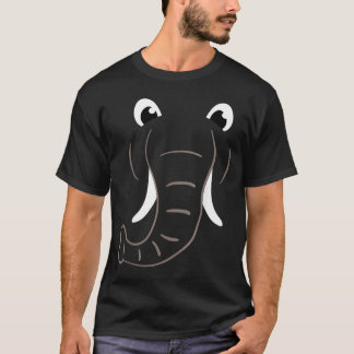 ゾウの顔のコスチューム 簡単ハロウィンコスチューム ギフト Tシャツ