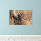 ゾウの顔 キャンバスプリント (インサイチュ (ウッドフロア))