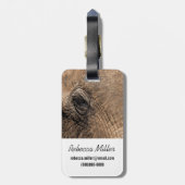 ゾウの顔 ラゲッジタグ (裏面縦)