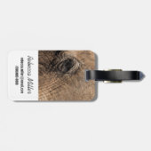 ゾウの顔 ラゲッジタグ (裏面横)