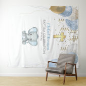 ゾウの風船 水彩 洗礼 タペストリー (インサイチュ(横))