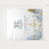 ゾウの風船 水彩 洗礼 タペストリー (正面(横))